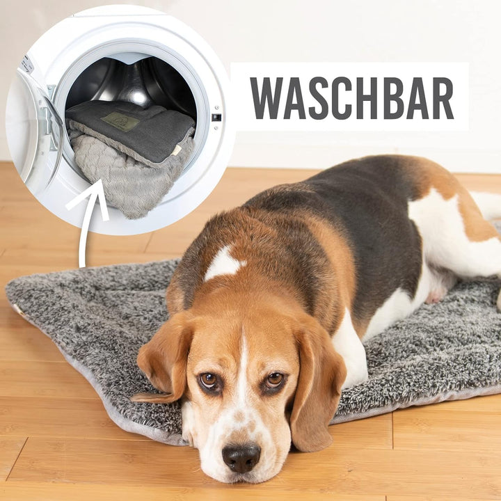 KaraLuna Hundematte 80 x 55 cm für daheim &amp; unterwegs I Waschbar I 3 Grössen erhältlich I Hundedecke