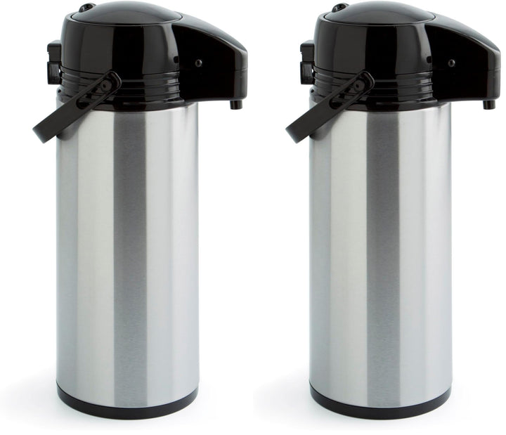 Quid Xylon Thermoskanne, Edelstahl, 1,9 l, Stahl (Packung mit 2) 1,9L (Packung mit 2), 1,9L (Packung