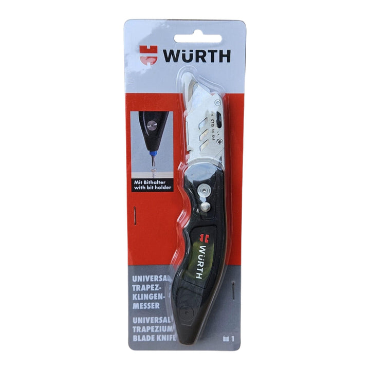 Würth Trapezklingemesser mit Bitaufnahme 1/4 Zoll, Würth Art.-Nr. 071566 515