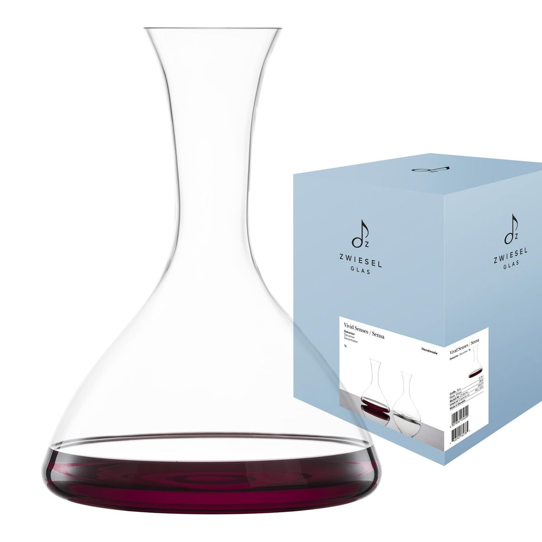 Zwiesel Glas Dekanter Vivid Senses, handgefertigte vielseitig einsetzbare Glas-Karaffe, robustes Tri