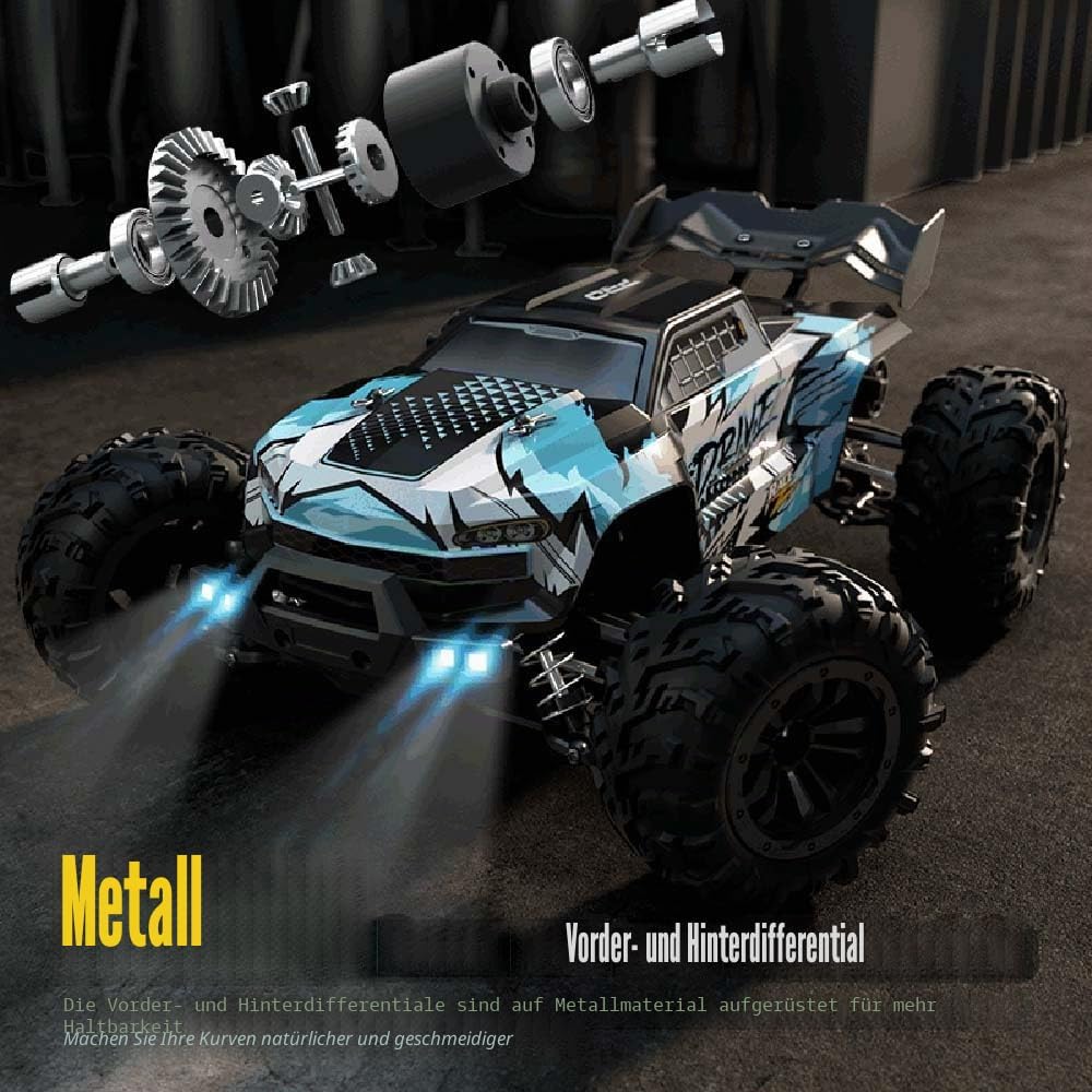 X-Verse 16102PRO Ferngesteuertes Auto mit Bürstenloser Motor, 1:16 4WD RC Auto Geländewagen Offroad,