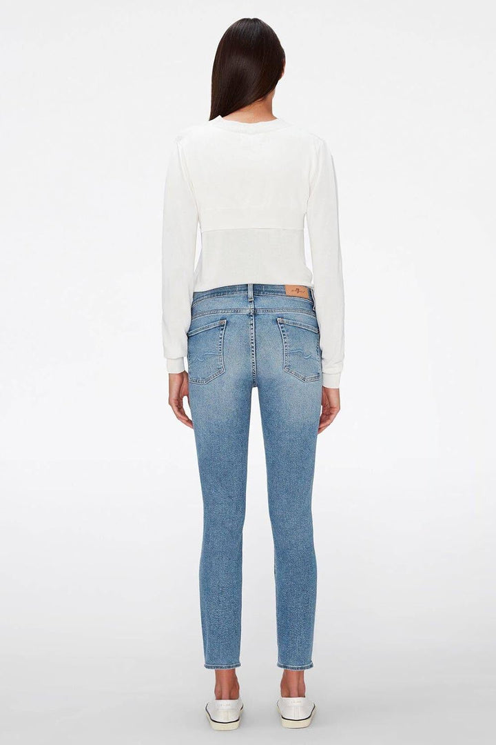 7 For All Mankind Damen Roxanne Ankle Luxe Vintage Jeans 24 Light Blue, 24 Light Blue