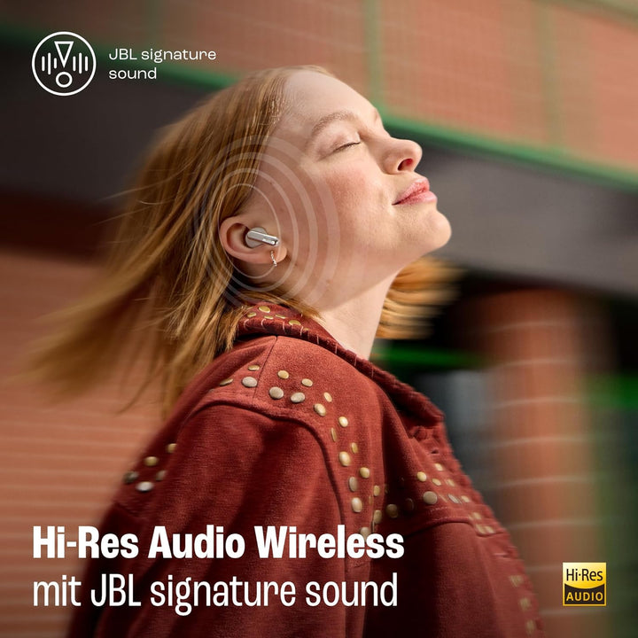 JBL Live Beam 3, Wireless Earbud-Kopfhörer mit Bluetooth, 48 Stunden Akkulaufzeit, True Adaptive Noi