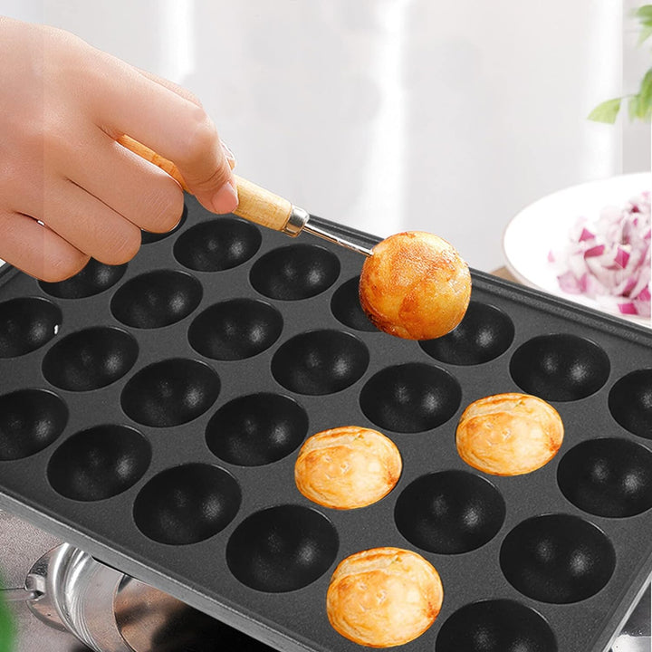 Yardwe Takoyaki Pan Takoyaki- Hersteller mit Kostenlosen Takoyaki- Picks- Werkzeuge Kuchenpfannen fü