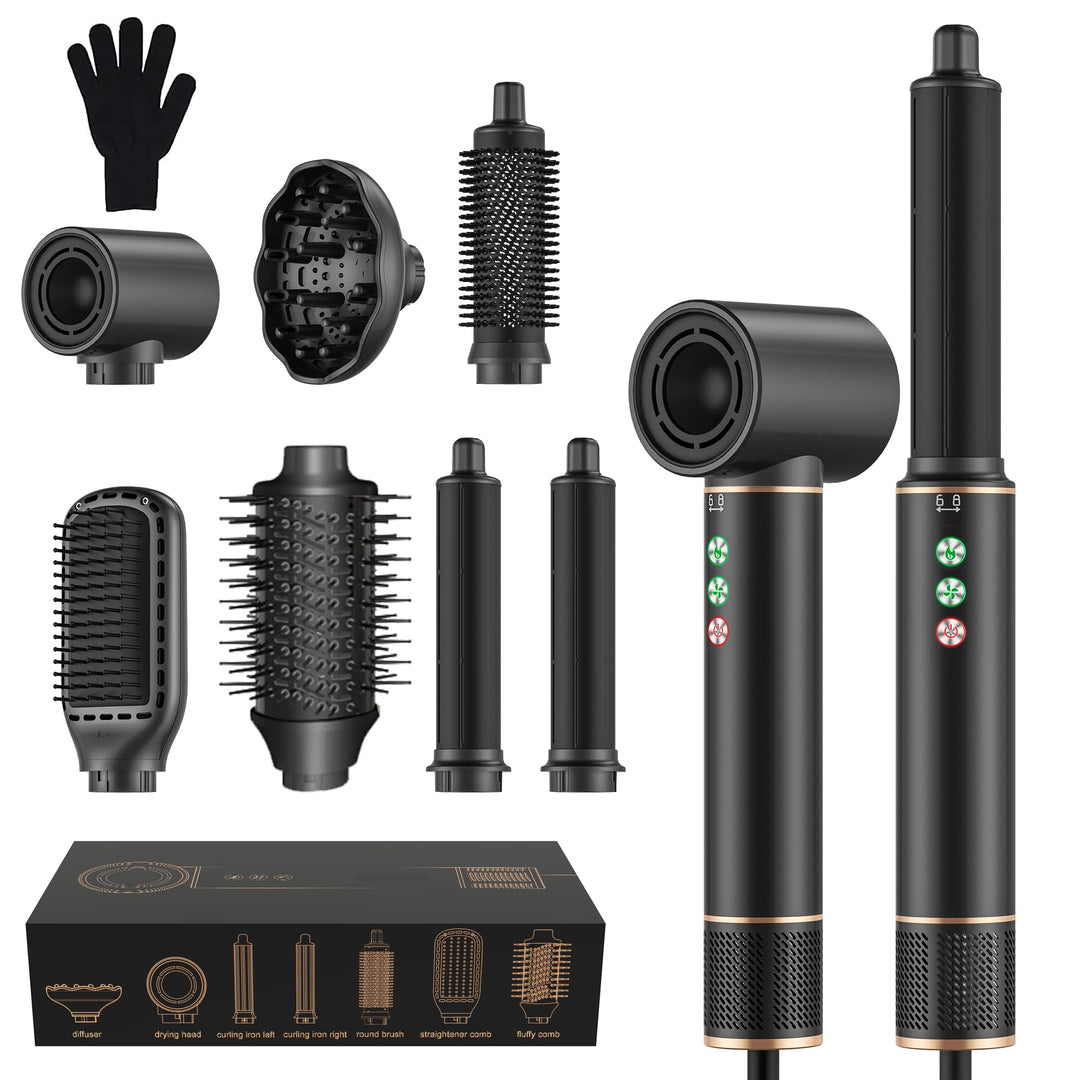 MogaWave Air Styler 7 in 1 Hair Styler Airbrush Haarstyler mit 110000 U/Min Haartrockner 1300W High