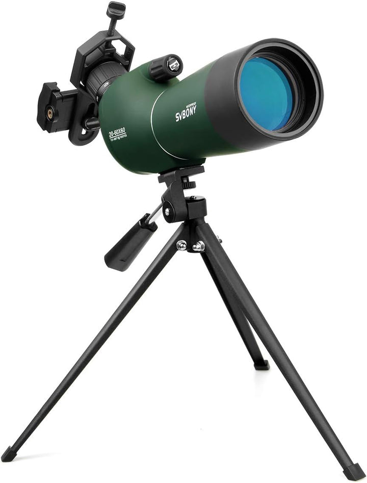 Svbony SV28 Spektiv Sportschützen 20-60x60 BAK4 Prisma FMC Optik Monokular Teleskop Abgewinkeltes Ok