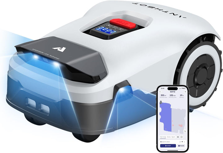 ANTHBOT Genie 600 Mähroboter ohne Begrenzungskabel, Empf. 600 m², Max. 900 m², Rasenmäher Roboter mi