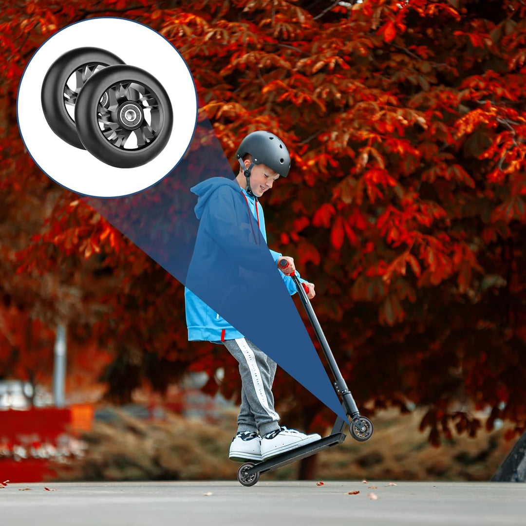 Stunt Scooter Rollen, 2 Stück Scooter Ersatzräder, Stunt Scooter Räder mit ABEC-9 Aluminium Kugellag