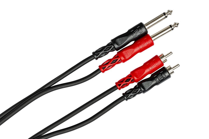 Hosa CPR-201, standard Audiokabel, Dual 1/4 Zoll TS auf Dual RCA, 1m Länge, 1m