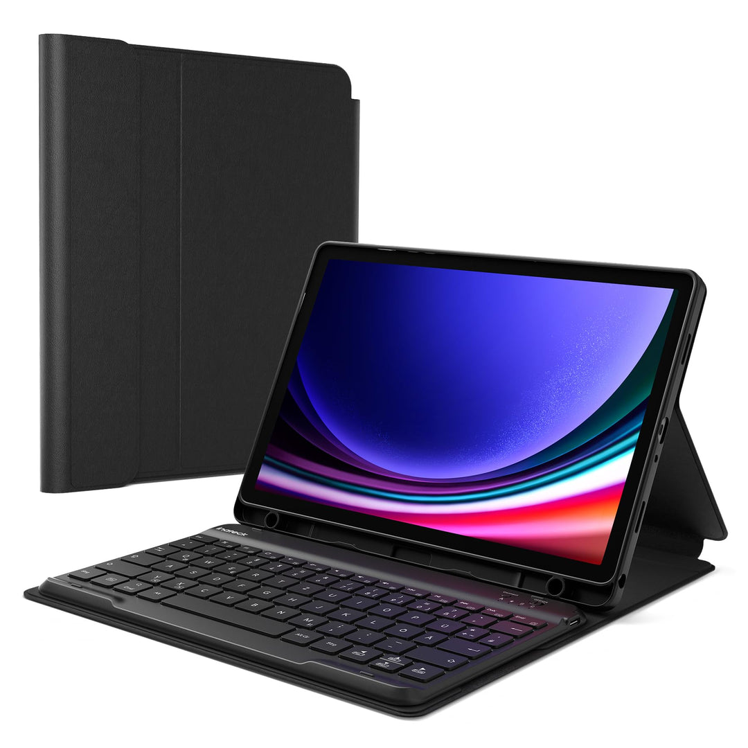 Inateck Hülle Tastatur für Samsung Tablet A9 Plus, Tablet mit Tastatur für Galaxy Tab A9+ 11 Zoll 20