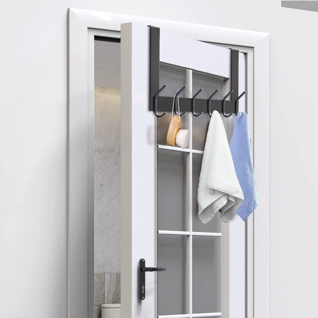 YUMORE Türgarderobe zum Einhängen Türhaken Edelstahl - Türfalz bis 4,5 cm Türgarderobe mit 12 Haken