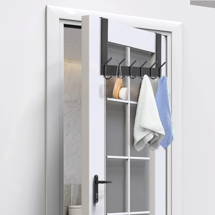 YUMORE Türgarderobe zum Einhängen Türhaken Edelstahl - Türfalz bis 4,5 cm Türgarderobe mit 12 Haken