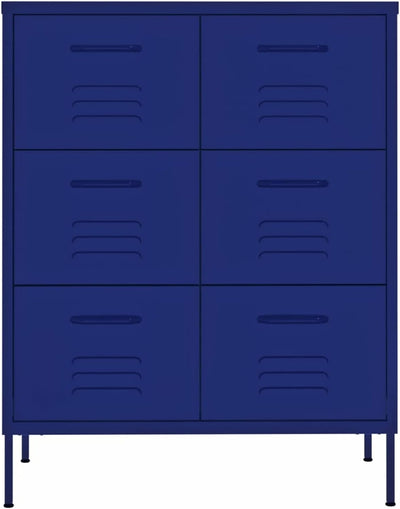 Gecheer Schubladenschrank, Kommode mit 6 Schubladen Sideboard Anrichte Mehrzweckschrank Metallschran