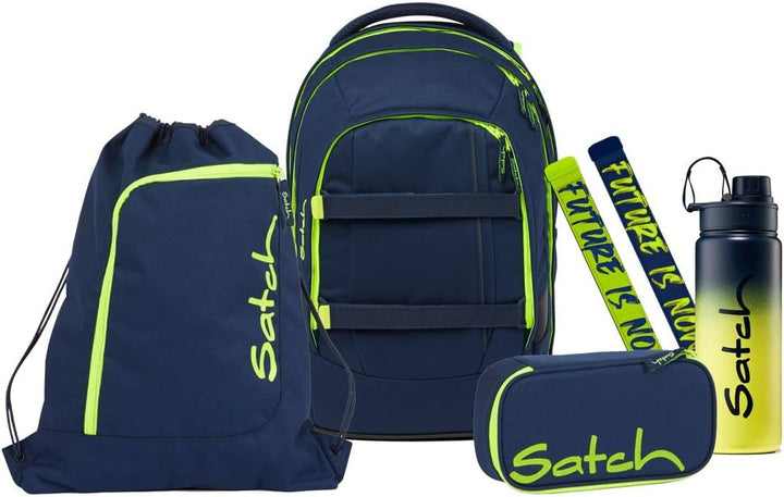 Satch Pack Graffiti Edition Schulrucksack Set 5tlg. Toxic Yellow, Toxic Yellow