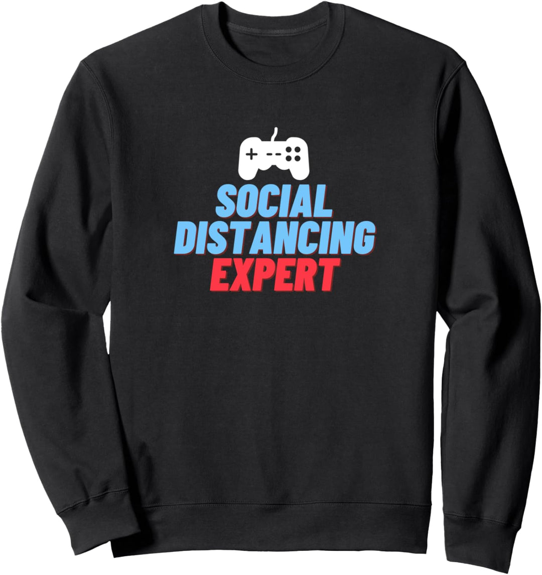 Social Distancing Expert Lustige Gamer Geschenkkonsole Sweatshirt