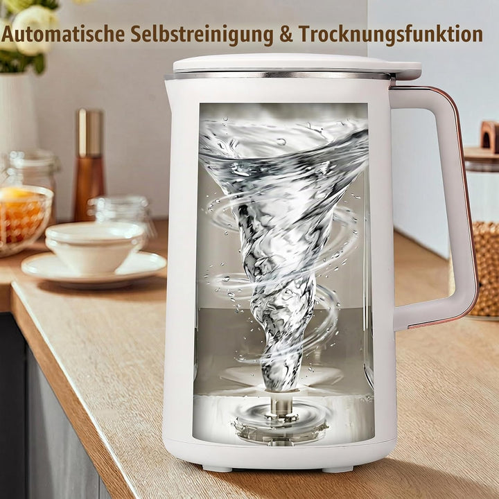 Moongiantgo 1,2L Nussmilchbereiter, 8-in-1 Automatische Sojamilchmaschine für Mandel-, Hafer- &amp; Milc