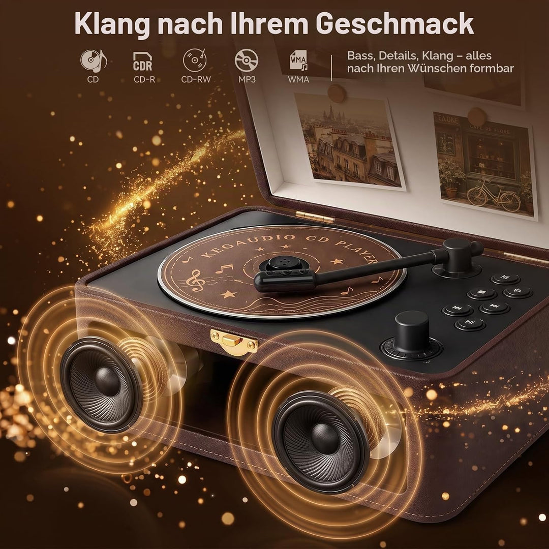 CD Player Tragbar Bluetooth: Kegaudio Radio mit CD-Player Tragbarer mit Lautsprecher Fernbedienung U