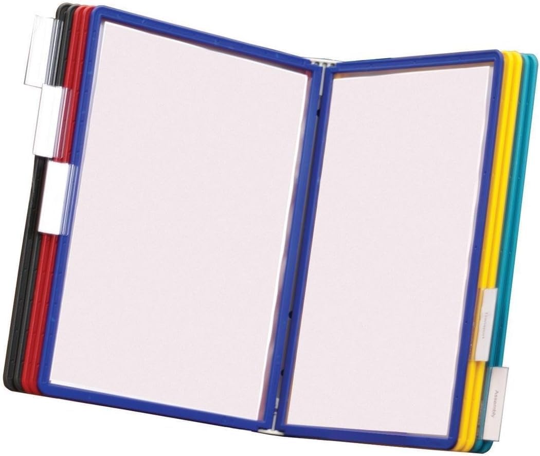 Durable Sichttafelsystem (Vario Wall 10, mit 10 Sichttafeln A4) mehrfarbig, 556700 Wand 10 Tafeln Gr
