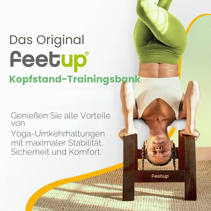 FeetUp Trainer The Original - Yoga kopfstandhocker, Yoga Inversion Bank, Simply and Safely Reverse.