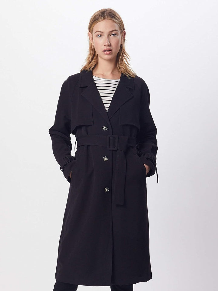 Vero Moda Damen VMDONNAEXPORT SS20 Long Jacket BOOS Trenchcoat, Schwarz, L