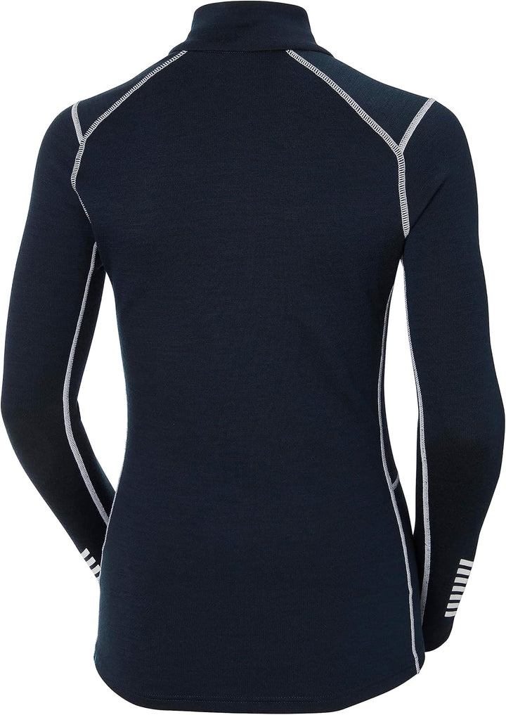 Damen Helly Hansen W Lifa Merino Midw 1/2 Zip, Marineblau, L