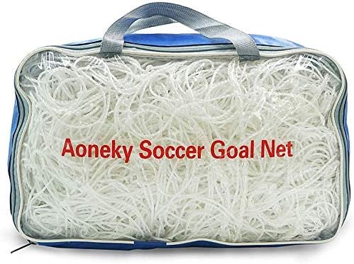Aoneky Fussballnetz 7,3x2,4M /5,5x2,1M/3,6x1,8M/ 3x2M/ 2,4x1,8m/1,8x1,2M, 3mm/2.5mm/2mm PE Tornetze,