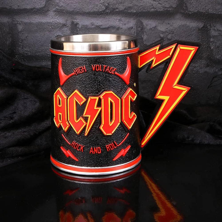 Nemesis Now ACDC Bierkrug, Schwarz, 14,5 cm