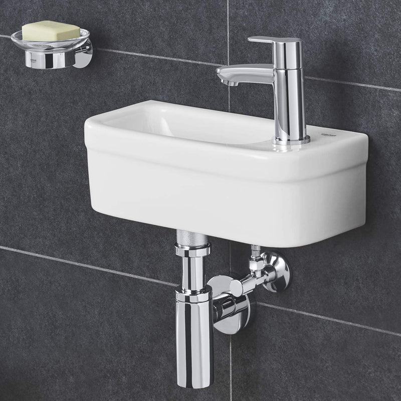 GROHE Euro - Mini Handwaschbecken (37 cm, wandhängend, Hygieneoberfläche), alpinweiss, 39327000