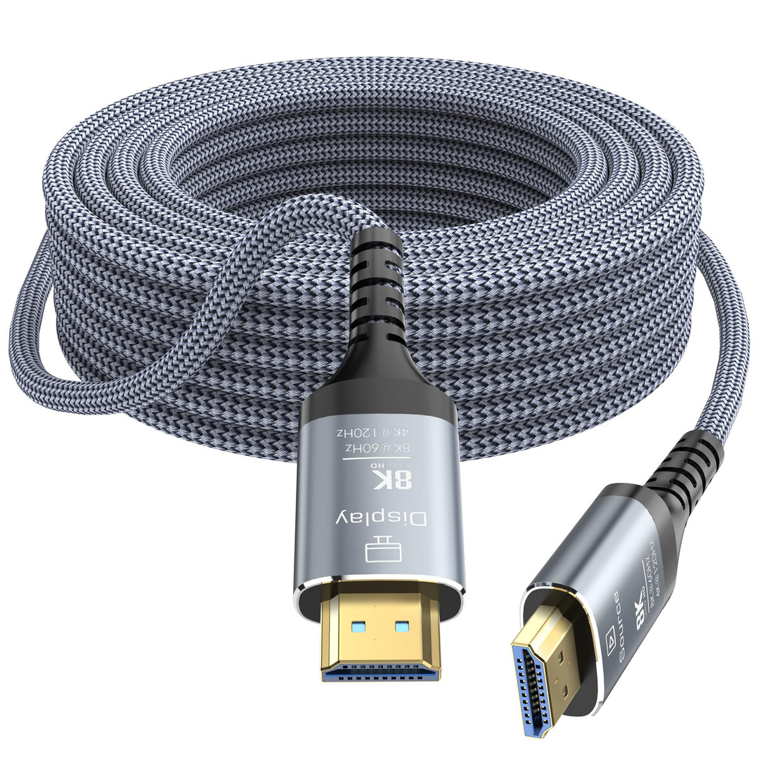 Glasfaser HDMI Kabel 23Meter 8K, 48Gbps Ultra High Speed Langes HDMI 2.1 Kabel Geflochten 8K@60Hz 4K