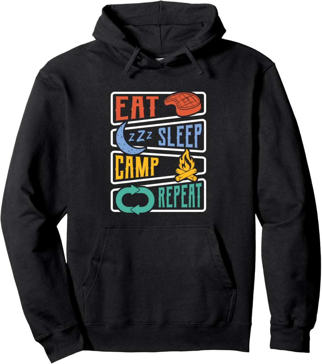 Ironischer Spruch Camper Wildnis Camping Berge Pullover Hoodie