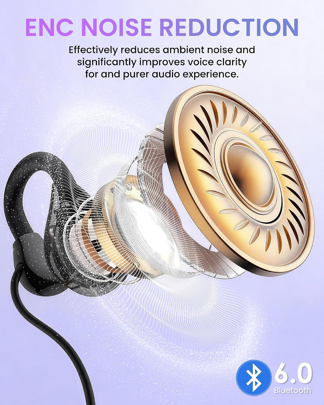 LAMA Open-Ear-Clip Kopfhörer, Kabellose Bluetooth 6.0 Kopfhörer Clip On Earbuds, Ohrhörer Clip-On-Oh