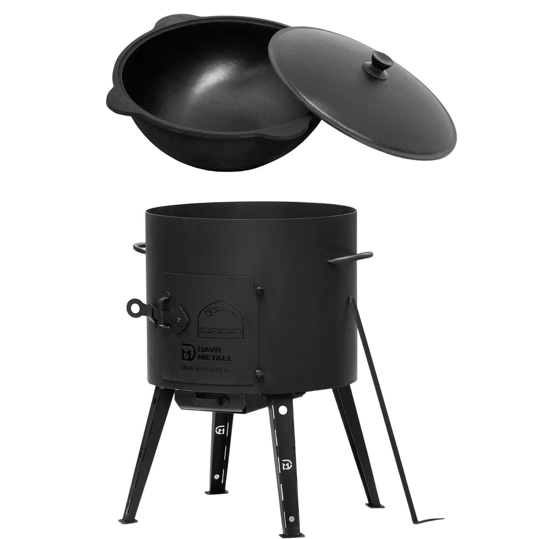 Ø36 Uchag 2mm stahl Utschak Utschag Campingofen 8L Kazan Rund Kasan Feuerstelle Feldküche Aussenküch