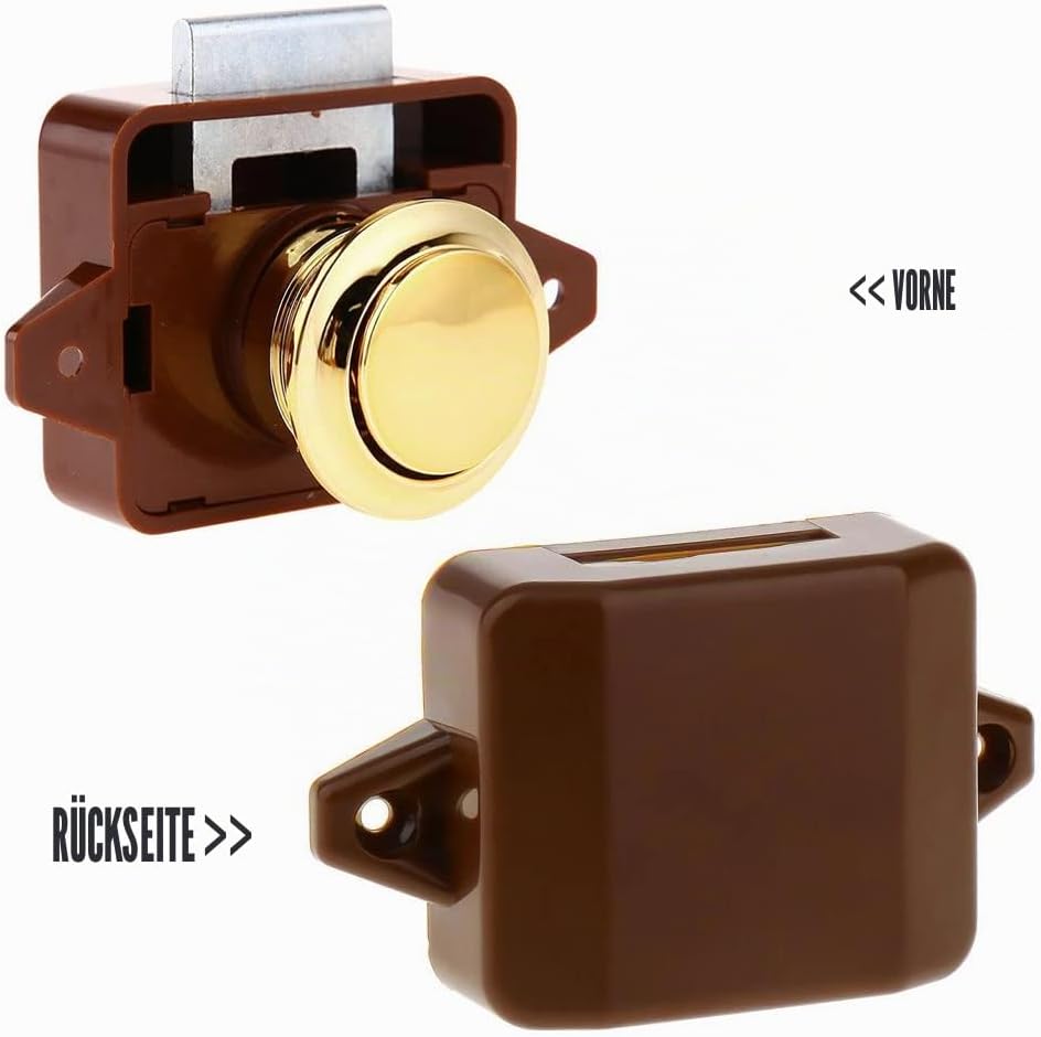 10 Stück Push Button Catch Door Lock Türknauf Verriegelung Druckknopfverriegelung passend für 15-18