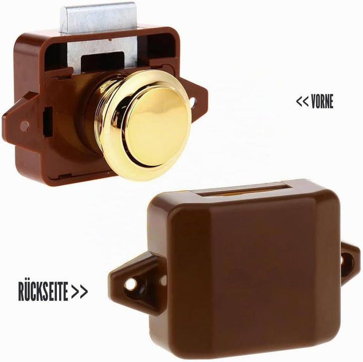 10 Stück Push Button Catch Door Lock Türknauf Verriegelung Druckknopfverriegelung passend für 15-18