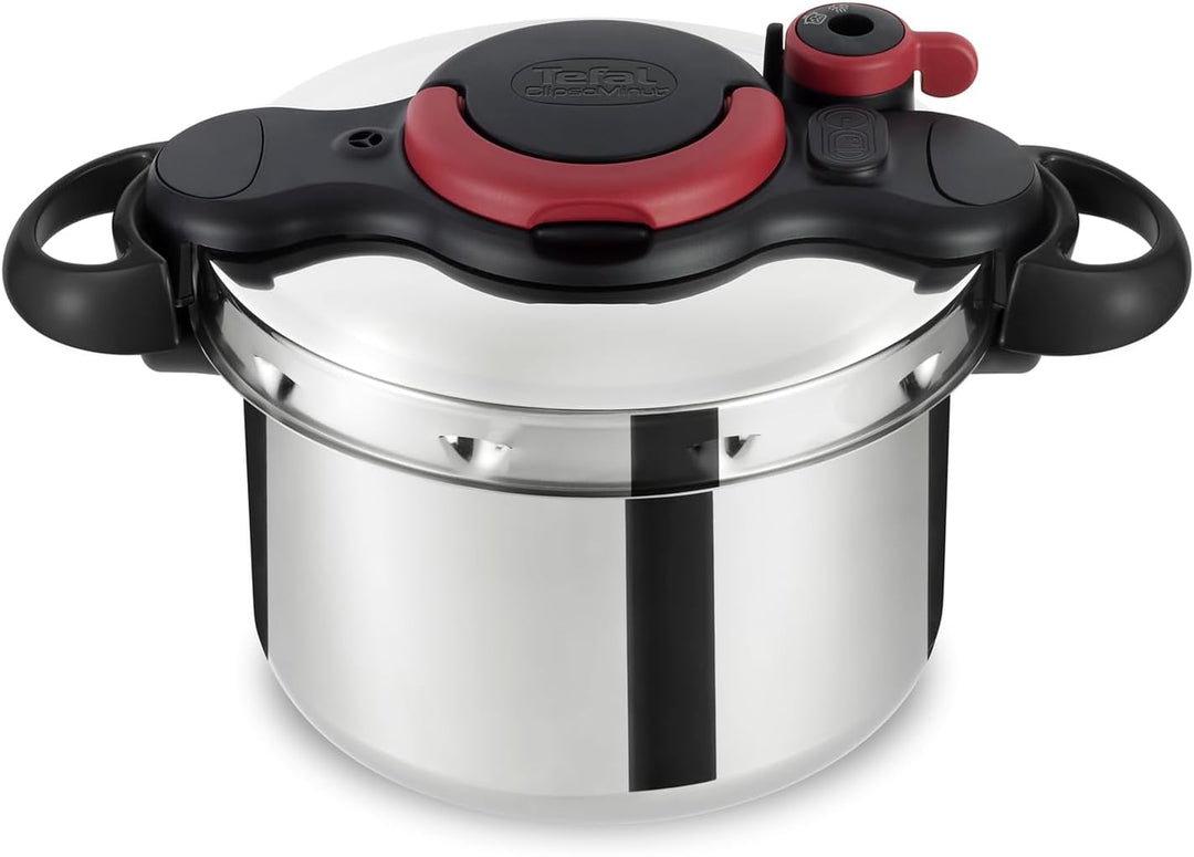 Tefal Clipso Minut Easy Druckkochtopf, Edelstahl, bunt, 22 cm, 6 l