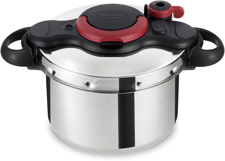 Tefal Clipso Minut Easy Druckkochtopf, Edelstahl, bunt, 22 cm, 6 l