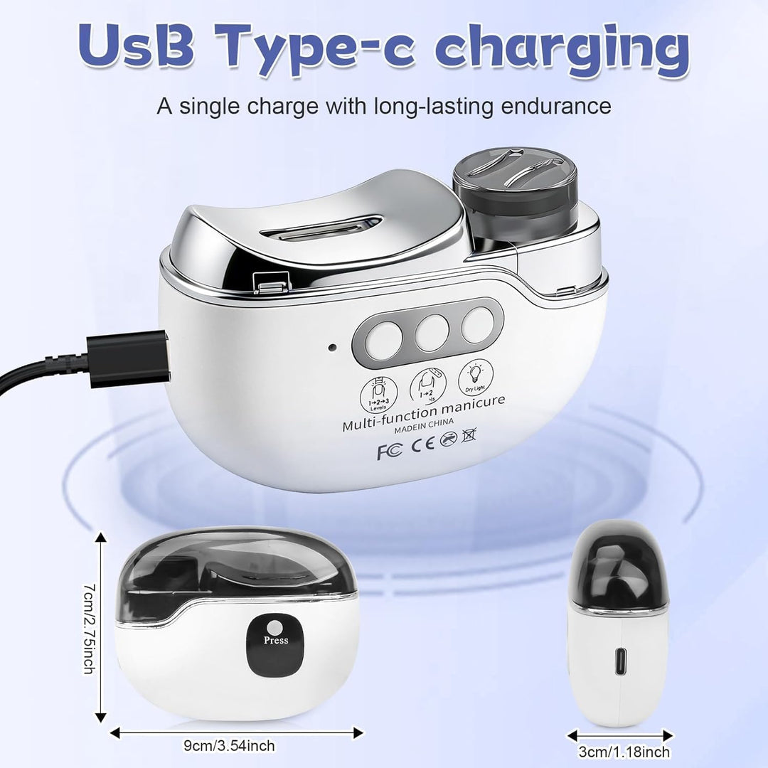Elektrischer Nagelknipser, 4-in-1 Automatischen Nagelknipser, Electric Nail Clipper für Dicke Nägel