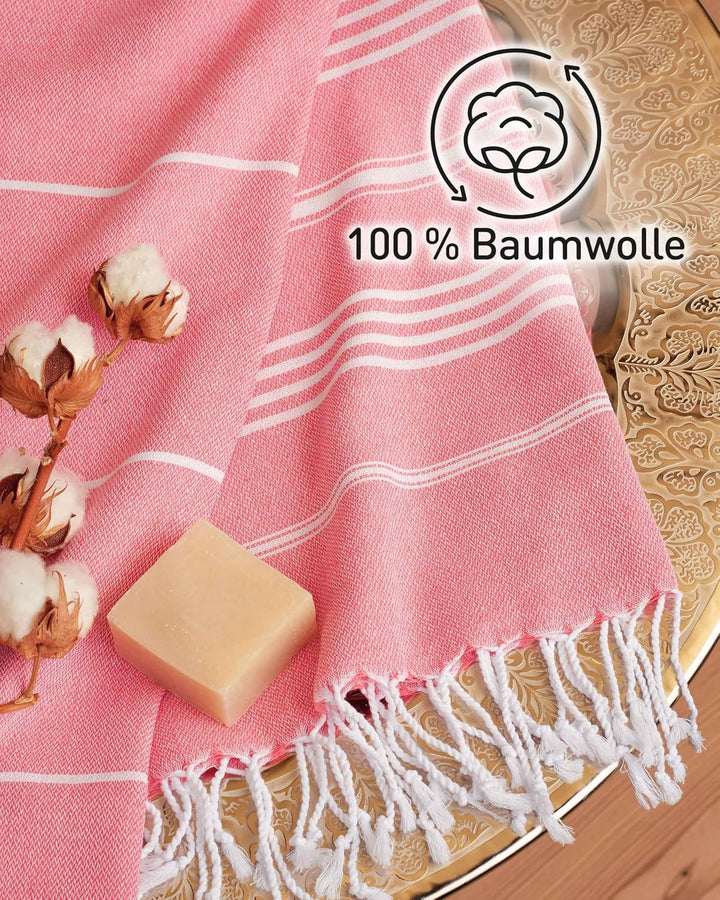 Fit-Flip Hamamtuch aus 100% Baumwolle – saugfähig und schnelltrocknend – türkisches Saunatuch, Stran