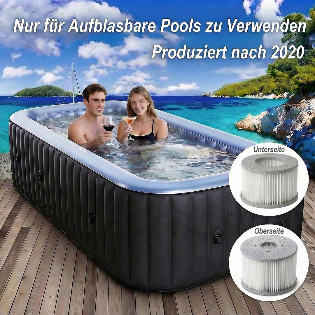 12 Stück Ersatz Filterkartusche für MSPA Whirlpool Filter Modellen ab 2020 | Ersatz Filter für Mspa