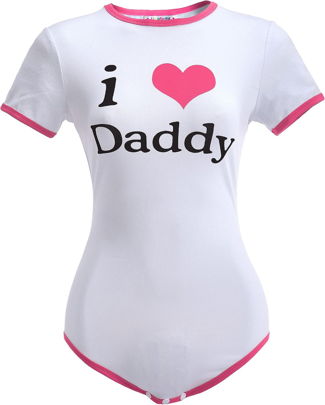 LittleForBig Baumwolle Strampler Onesie Pyjamas Bodysuit - I Love Daddy Muster Rosa XS, Rosa XS