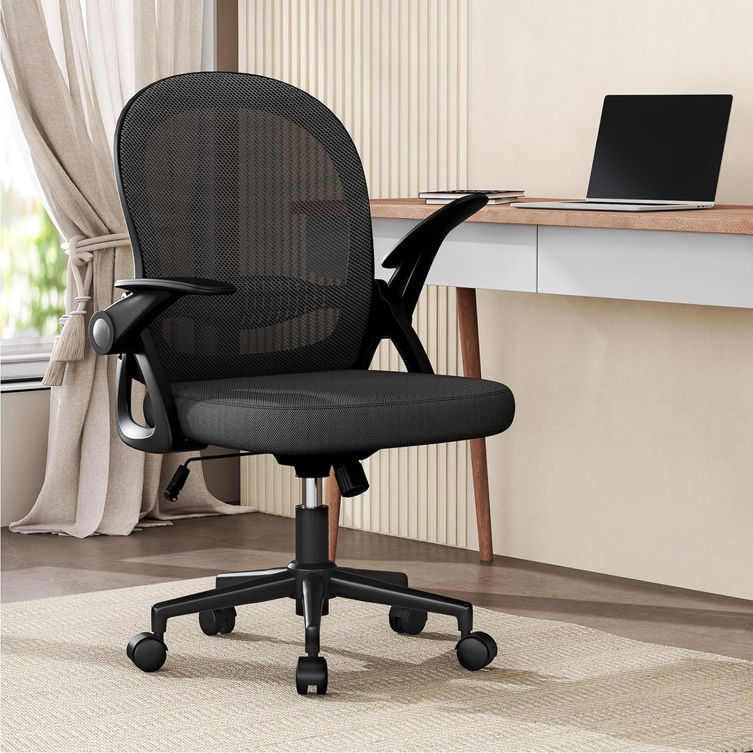naspaluro Bürostuhl, Ergonomischer Schreibtischstuhl mit Atmungsaktiv Netzbespannung, Hochklappbare