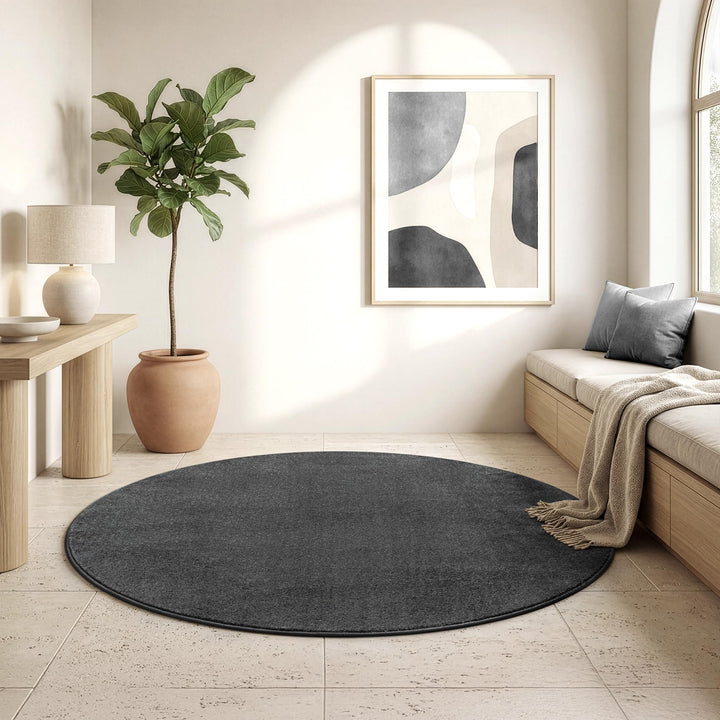 SANAT Kurzflor Teppich Wohnzimmer - Uni Modern Teppiche fürs Schlafzimmer, Arbeitszimmer, Büro, Flur