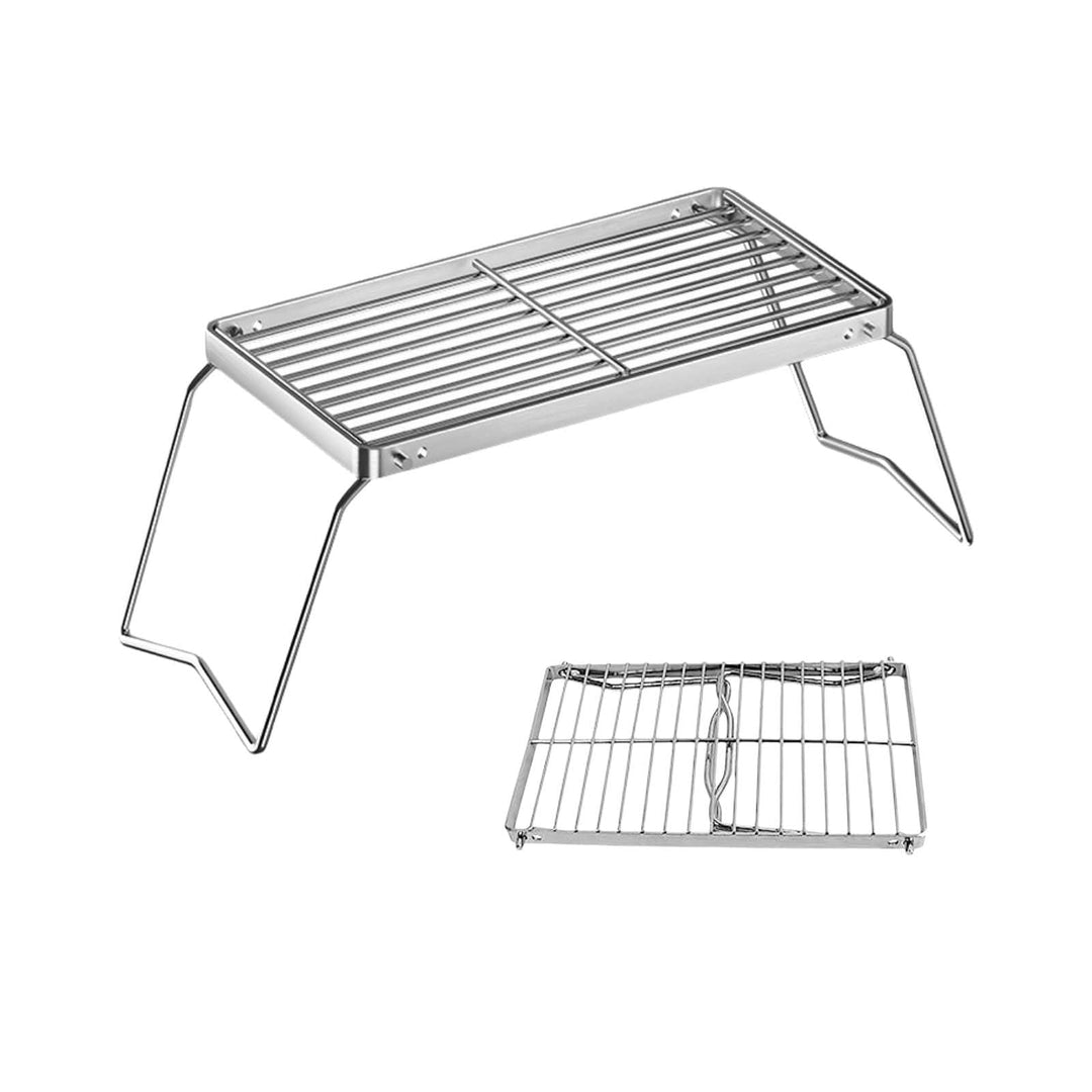 Outdoor Grillrost,Tragbarer Lagerfeuergrill,Edelstahl Klappbarer Grillgitter,Faltbarer Lagerfeuer Gr