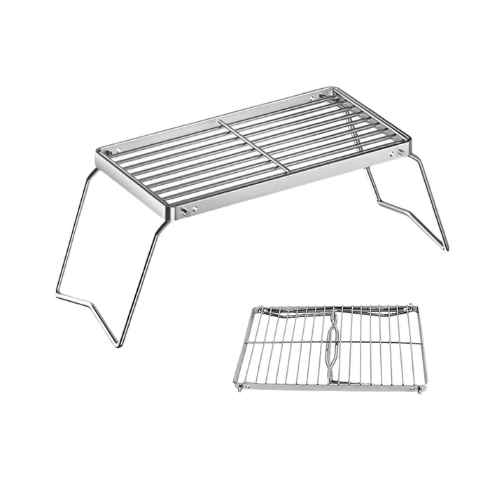 Outdoor Grillrost,Tragbarer Lagerfeuergrill,Edelstahl Klappbarer Grillgitter,Faltbarer Lagerfeuer Gr