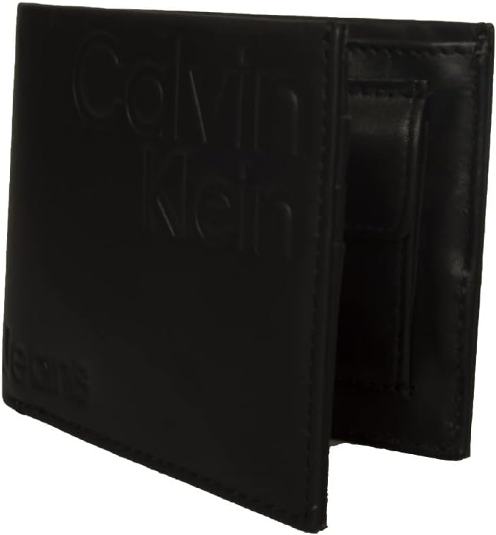 Calvin Klein CKJ Monogram Soft RFID Bifold W/Coin AOP Black