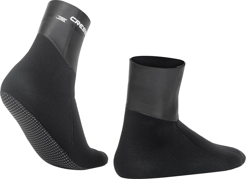 Cressi Sarago Socks (3 or 5mm) - Neopren Thermoschuhe 3 or 5mm, für Erwachsene Unisex 5 mm Schwarz X