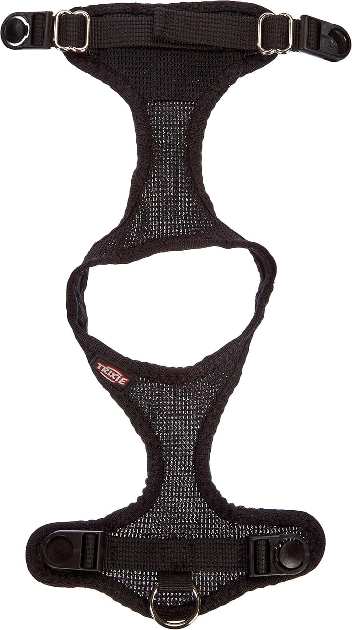 TRIXIE Comfort Soft Touren-Geschirr Grösse XXS–XS: Brustumfang 25–35 cm/15 mm in schwarz - gepolster