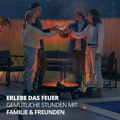 Finnwerk HARRI Feuerschale Rostoptik 70 cm - Exklusiver Stahl mit edler Rost-Patina - Feuerschalen f