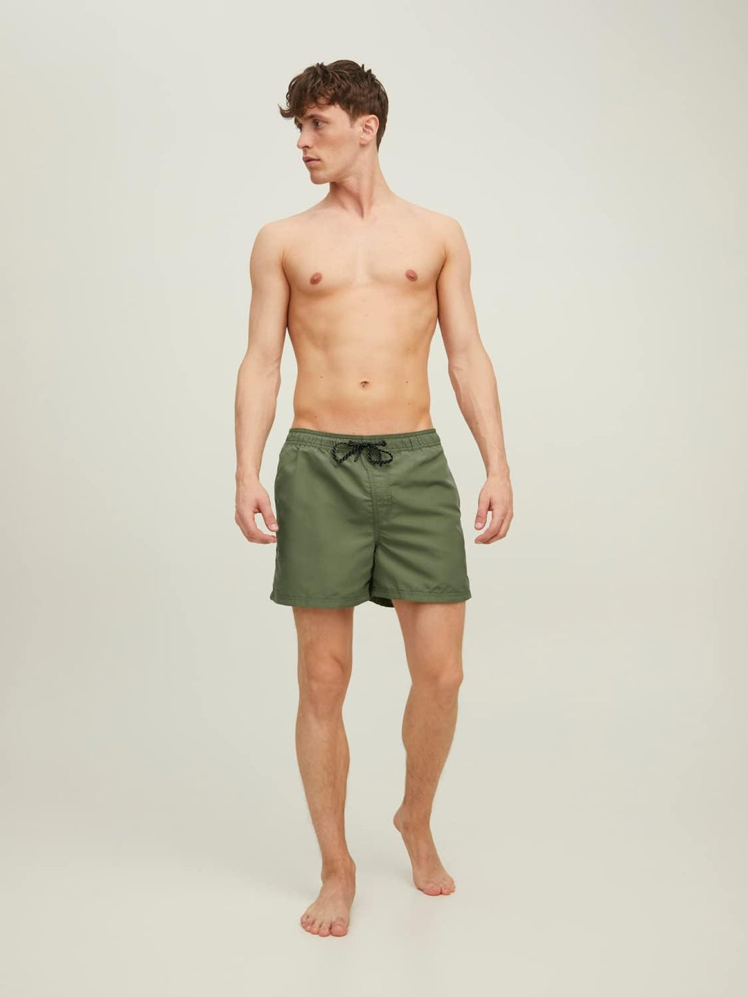 JACK & JONES Herren Badeshorts L Black/Pack:olivine, L Black/Pack:olivine