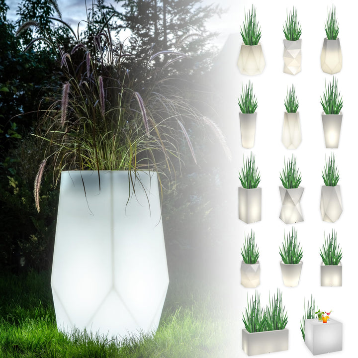 Monumo®️ Leuchtender Blumentopf Gross 71 cm x 46 cm x 46 cm | geeignet für Haus, Büro, Garten, Patio